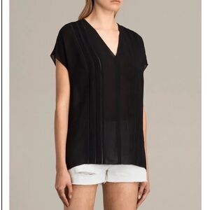 AllSaints Black Ella Top
